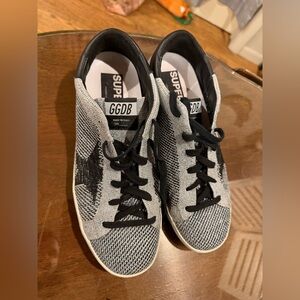 Golden Goose Black and Silver Women’s Lurex Sneakers EU size 40
